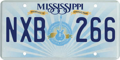 MS license plate NXB266