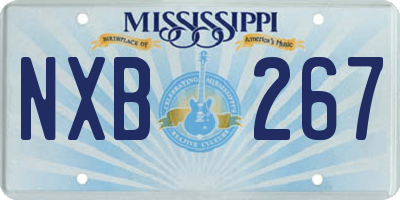 MS license plate NXB267