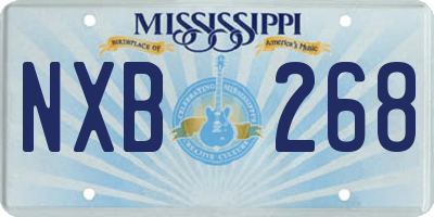 MS license plate NXB268