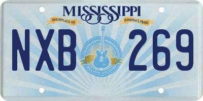 MS license plate NXB269