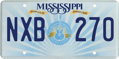 MS license plate NXB270