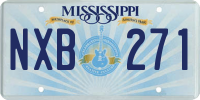 MS license plate NXB271