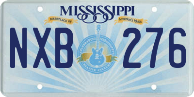 MS license plate NXB276