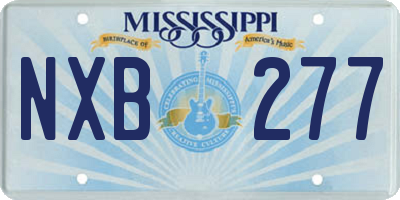 MS license plate NXB277