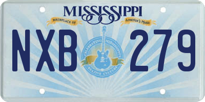 MS license plate NXB279