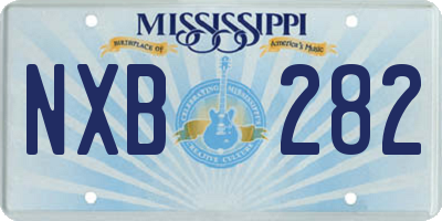MS license plate NXB282
