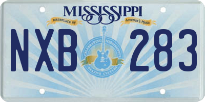 MS license plate NXB283