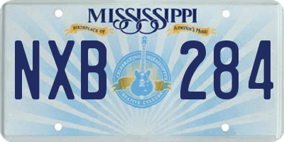 MS license plate NXB284