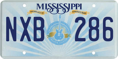 MS license plate NXB286
