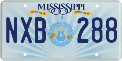MS license plate NXB288