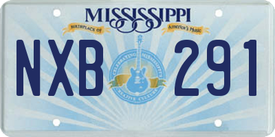 MS license plate NXB291