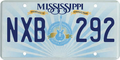 MS license plate NXB292