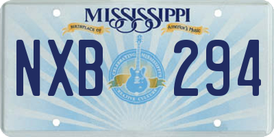 MS license plate NXB294