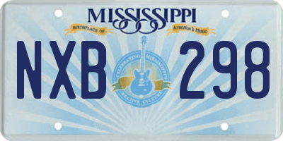 MS license plate NXB298