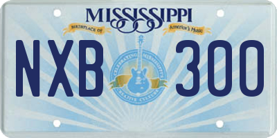 MS license plate NXB300