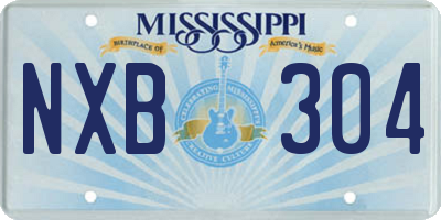 MS license plate NXB304