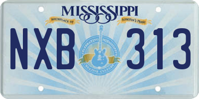 MS license plate NXB313