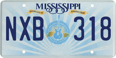 MS license plate NXB318
