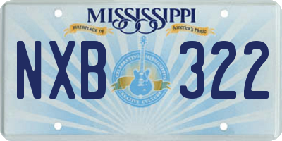 MS license plate NXB322