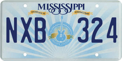 MS license plate NXB324