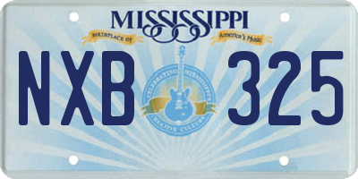 MS license plate NXB325