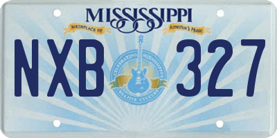 MS license plate NXB327