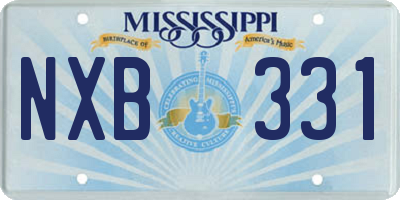 MS license plate NXB331