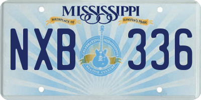 MS license plate NXB336