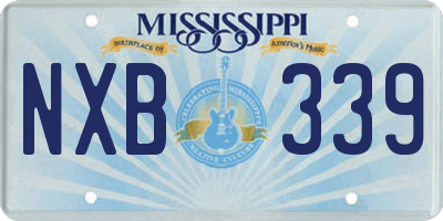 MS license plate NXB339