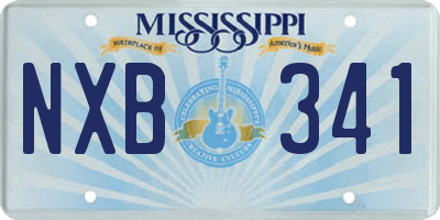 MS license plate NXB341