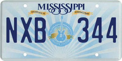 MS license plate NXB344