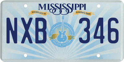 MS license plate NXB346
