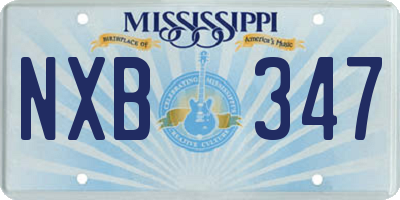 MS license plate NXB347