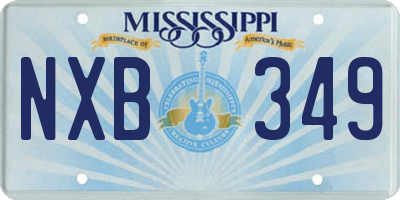 MS license plate NXB349