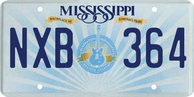 MS license plate NXB364