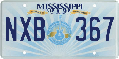 MS license plate NXB367