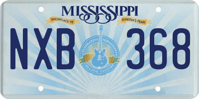MS license plate NXB368