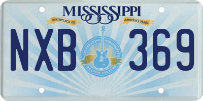 MS license plate NXB369