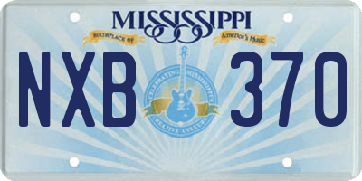 MS license plate NXB370
