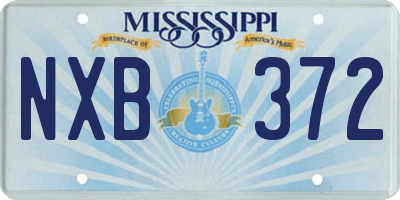 MS license plate NXB372