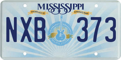 MS license plate NXB373
