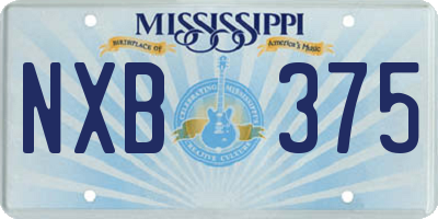 MS license plate NXB375
