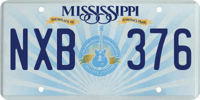MS license plate NXB376