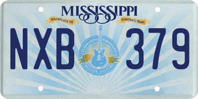 MS license plate NXB379