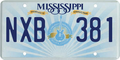 MS license plate NXB381