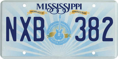 MS license plate NXB382