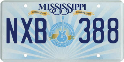 MS license plate NXB388