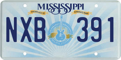 MS license plate NXB391