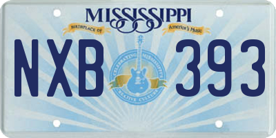 MS license plate NXB393