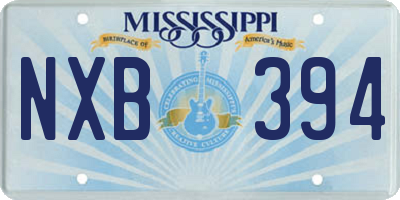 MS license plate NXB394